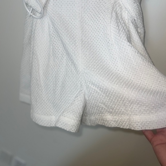 Club Monaco Womens Belted Puff Sleeve Eyelet Romper White size 4 - Bride/party - Picture 10 of 14